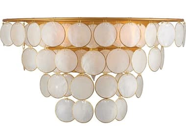 Currey & Company Bon Vivant 3-Light Natural Contemporary Gold Wall Sconce CY50000223