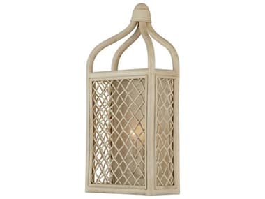 Currey & Company Wanstead 1-Light Bleached Natural Antique Pearl White Wall Sconce CY50000233