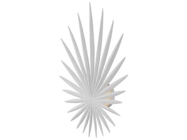 Currey & Company Bismarkia 1-Light Gesso White Wall Sconce CY50000235