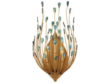 Currey & Company Delphos 3-Light Contemporary Gold Natural Wall Sconce CY50000247