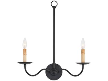 Currey & Company Saxon 2-Light Zanzibar Black Wall Sconce CY50000265