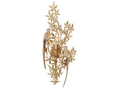 Currey & Company Aviary 1-Light Swedish Gold Wall Sconce CY50000281