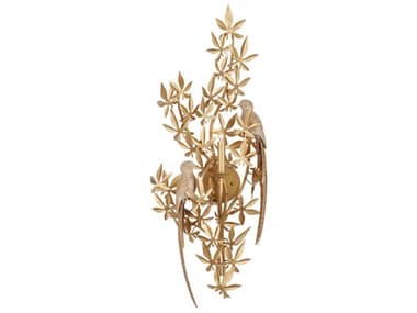 Currey & Company Aviary 1-Light Swedish Gold Wall Sconce CY50000282