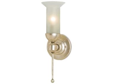 Currey & Company Pristine 1-Light Burnished Silver Leaf Wall Sconce CY5117