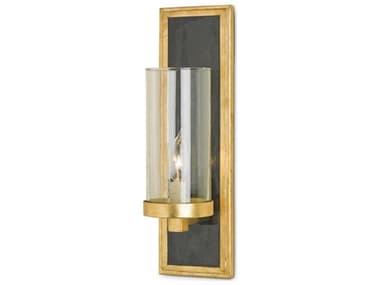 Currey & Company Charade 1-Light Gold Glass Wall Sconce CY5140