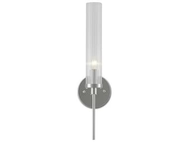 Currey & Company Bellings 18" Tall 1-Light Polished Nickel Clear Glass Wall Sconce CY58000005
