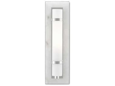 Luxecor Bruneau 1-Light Natural Alabaster Polished Nickel White Glass Wall Sconce LXCVST29450