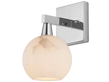 Currey & Company Bombelles 9'' Tall 1-Light Polished Nickel Natural Wall Sconce CY58000040