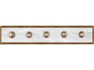 Currey & Company Berdine 5-Light Natural Antique Brass Vanity Light CY58000055