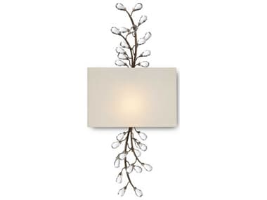 Currey & Company Crystal Bud 26" Tall 1-Light Cupertino Brown LED Wall Sconce CY59000051