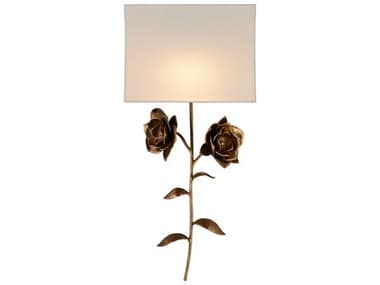 Currey & Company Rosabel 19" Tall 1-Light Antique Brass Wall Sconce CY59000054