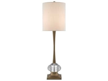 Currey & Company Giovanna Giovanna Antique Brass Clear Crystal Buffet Lamp CY60000167