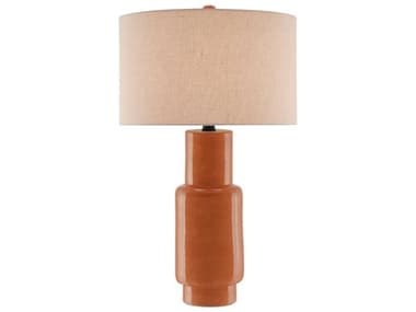 Currey & Company Janeen Janeen Orange Satin Black Buffet Lamp CY60000192