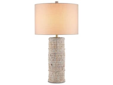 Currey & Company Azores Whitewashed Water Hyacinth Off White Buffet Lamp CY60000754