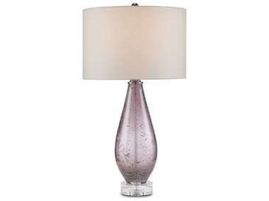 Currey & Company Optimist 1-Light Purple clear antique Nickel Table Lamp CY60000854