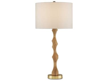 Currey & Company Sunbird Natural Brass Brown Buffet Lamp CY60000894