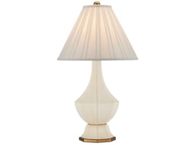 Currey & Company Musetta Beige Antique Brass Off White Buffet Lamp CY60000926