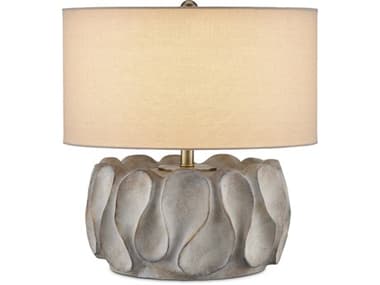 Currey & Company Weststrand Beige Linen Gray Table Lamp CY60000928