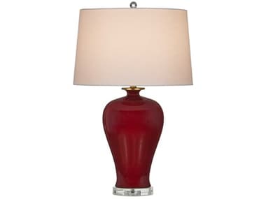 Currey & Company Imperial Red Natural Brass Buffet Lamp CY60000932