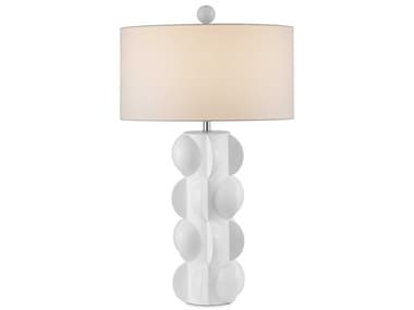 Currey & Company Salizzole White Linen Buffet Lamp CY60000962