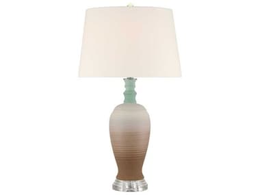 Currey & Company Happy 1-Light Brown Light Blue Buffet Lamp CY60001024
