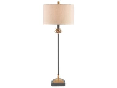 Currey & Company Pinegrove Antique Brass black Table Lamp CY6334