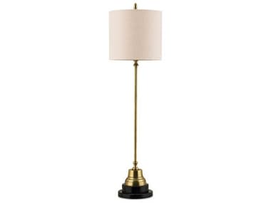 Currey & Company Messenger Brass Messenger Vintage Black Table Lamp CY6472