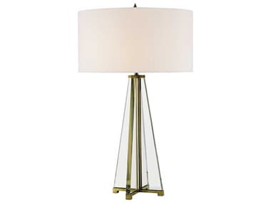 Currey & Company Lamont Brass clear Optic Crystal Table Lamp CY6557