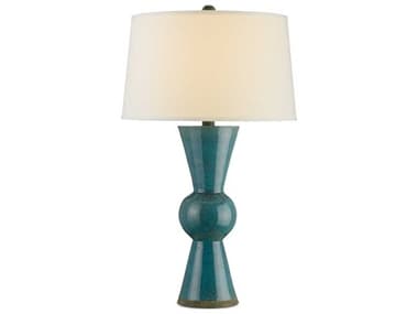 Currey & Company Upbeat Teal Blue Table Lamp CY6896