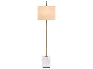 Currey & Company Thompson White Console Brass Gold Table Lamp CY6975