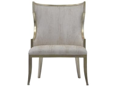 Currey & Company Garson 31" Silver Fabric Accent Chair CY70000642