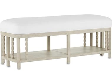 Currey & Company Norene Fog Gray Accent Bench CY70000671
