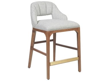 Currey & Company Inga Upholstered Oak Wood Counter Stool CY70000822