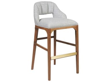 Currey & Company Inga Upholstered Oak Wood Bar Stool CY70000832