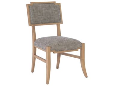 Currey & Company Melanie Ash Wood Brown Upholstered Side Dining Chair CY70001032