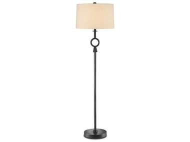 Currey & Company Germaine 62" Tall Black Floor Lamp CY80000093