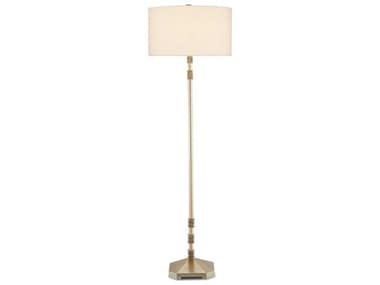 Currey & Company Pilare 64" Tall Shiny Gold Floor Lamp CY80000098