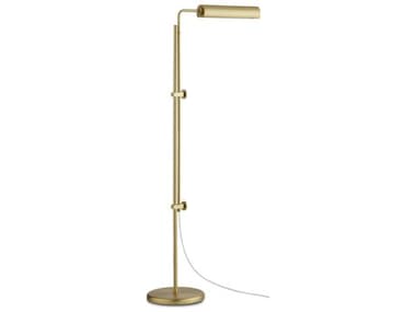 Currey & Company Satire Brushed Brass LED Floor Lamp CY80000113