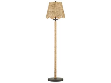 Currey & Company Annabelle 59" Tall Natural Mole Black Water Hyacinth Brown Floor Lamp CY80000139