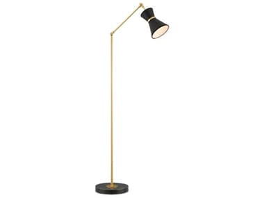 Currey & Company Avignon 62" Tall Black Paper Floor Lamp CY80000140