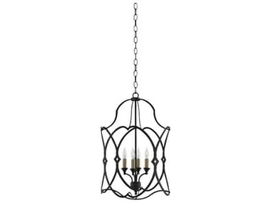 Currey & Company Charisma 4-Light French Black Candelabra Chandelier CY90000024
