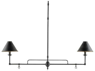 Currey & Company Prosperity 2-Light Black Island Pendant CY90000114