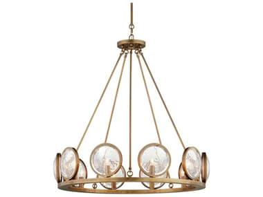 Currey & Company Marjiescope 10-Light Antique Brass Candelabra Round Chandelier CY90000119