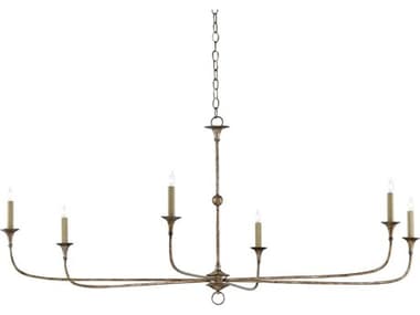 Currey & Company Nottaway 6-Light Pyrite Bronze Candelabra Chandelier CY90000135