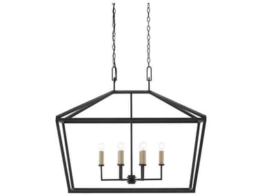 Currey & Company Denison 6-Light Mole Black Island Pendant CY90000289