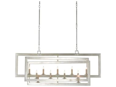 Currey & Company Middleton 11-Light Contemporary Silver Leaf Island Pendant CY90000634