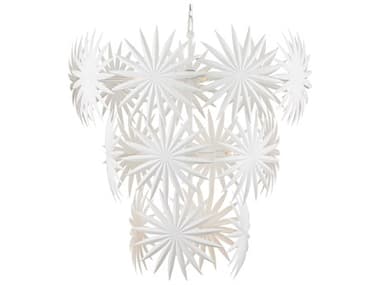 Currey & Company Bismarkia 13-Light Gesso White Chandelier CY90001114