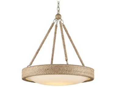 Currey & Company Hopscotch 1-Light Wood Pendant CY90001148