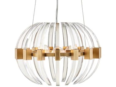 Currey & Company Coquette 3-Light Antique Brass Chandelier CY90001193