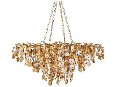 Currey & Company Lucullan 14-Light Textured Gold Chandelier CY90001261